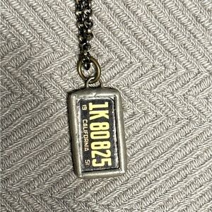 California Double Sided License Plate Dog Tag Necklace
